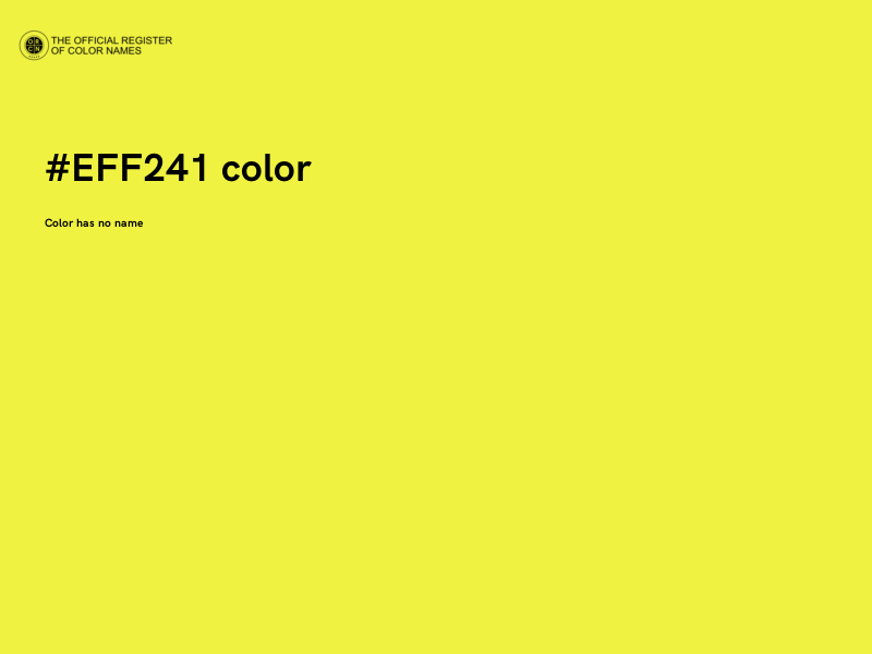 #EFF241 color image