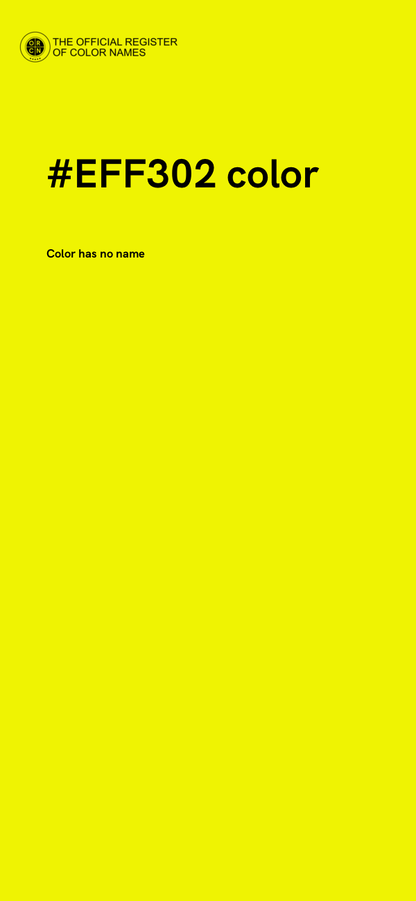 #EFF302 color image
