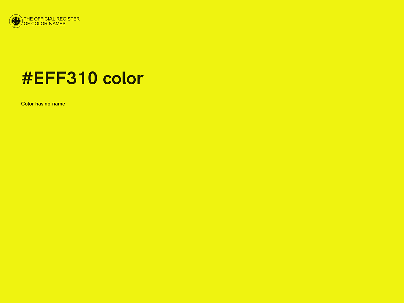 #EFF310 color image