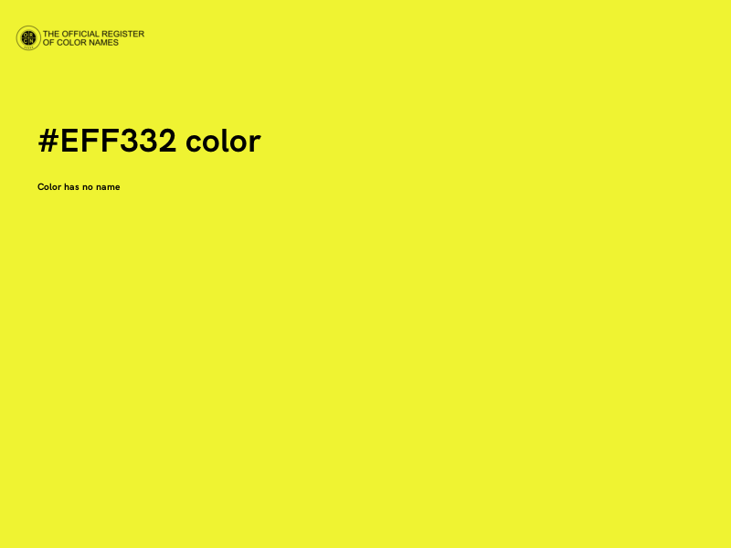 #EFF332 color image