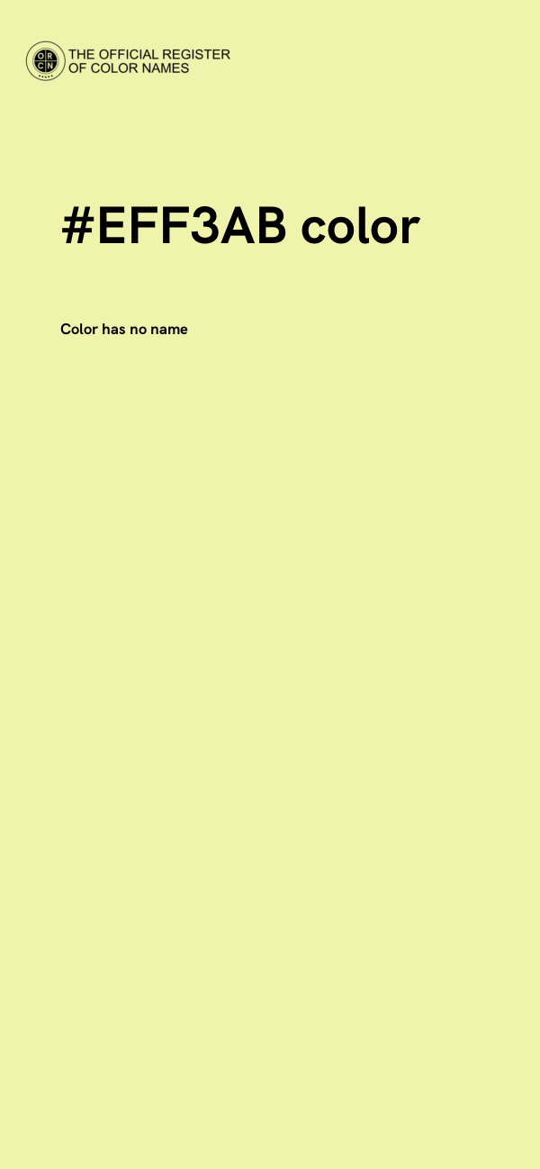 #EFF3AB color image