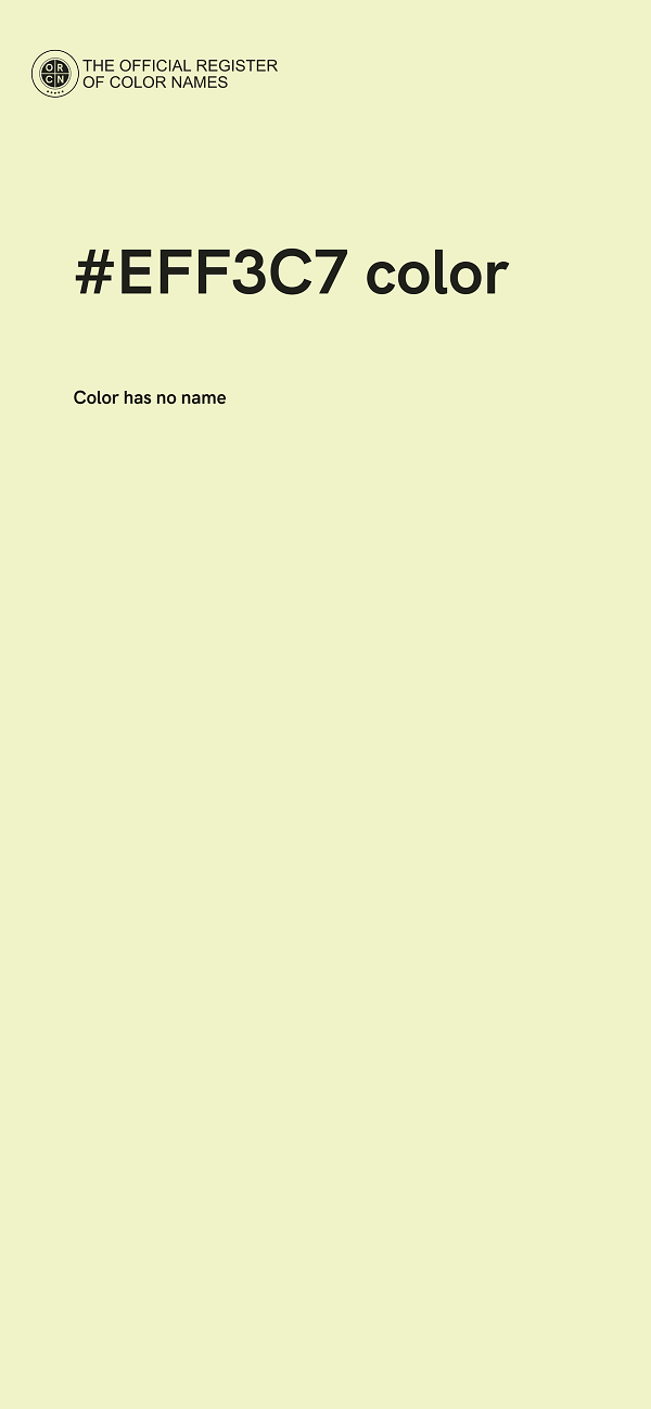 #EFF3C7 color image