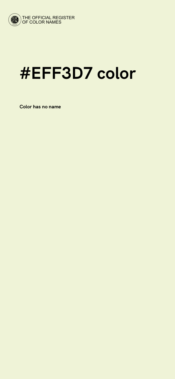 #EFF3D7 color image