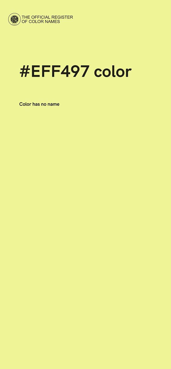 #EFF497 color image