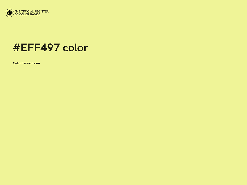 #EFF497 color image