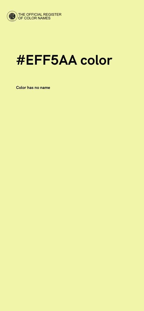 #EFF5AA color image