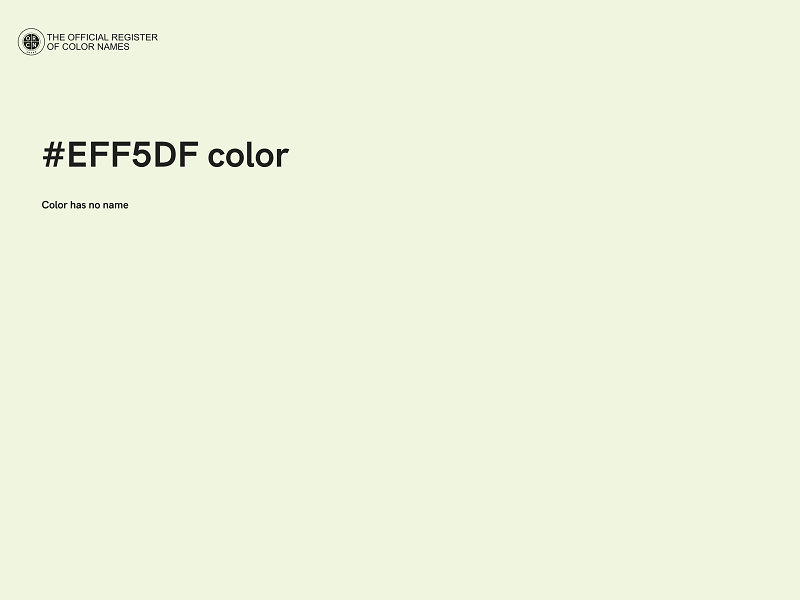 #EFF5DF color image