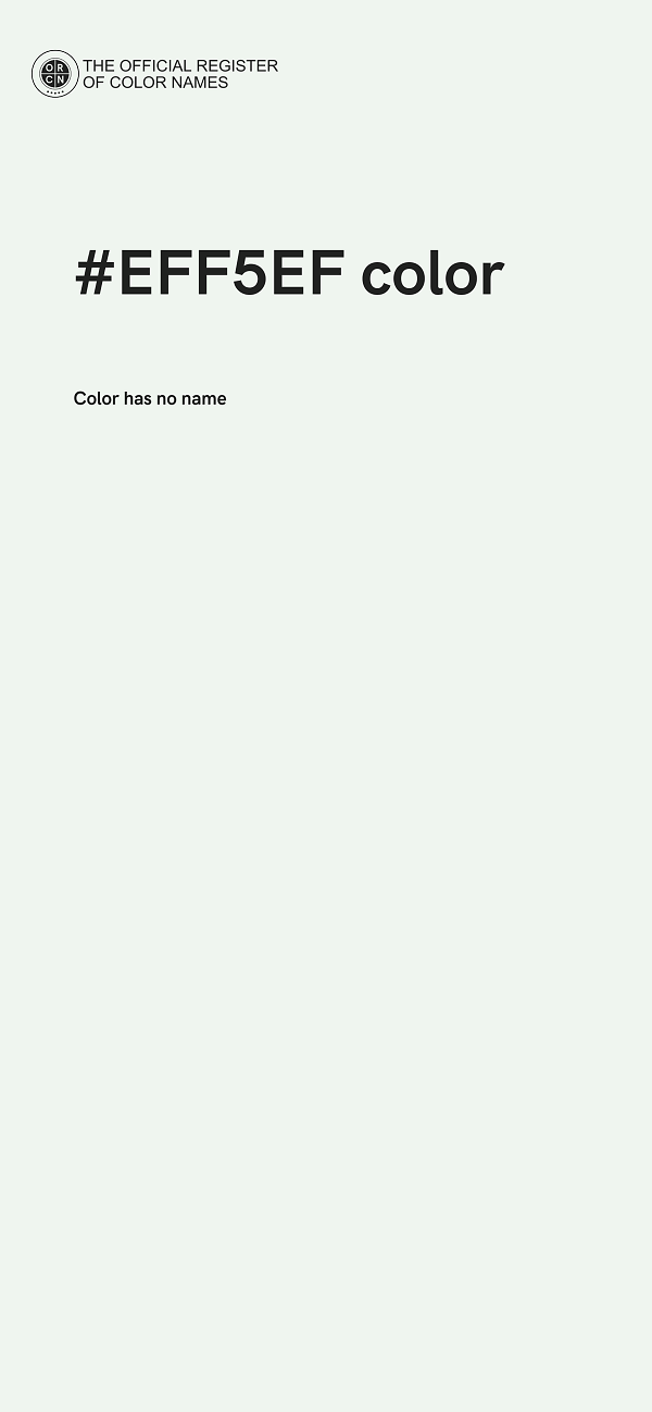 #EFF5EF color image