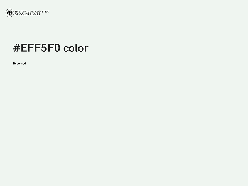 #EFF5F0 color image