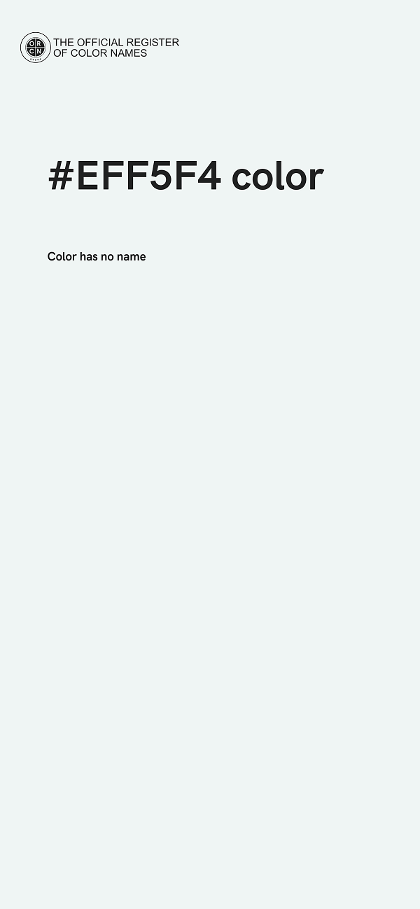 #EFF5F4 color image