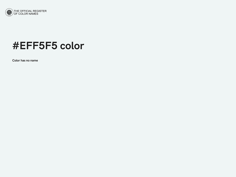 #EFF5F5 color image