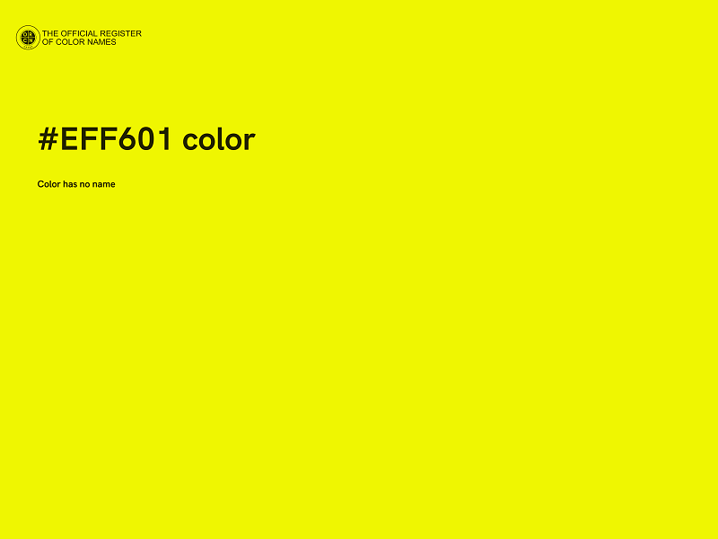 #EFF601 color image