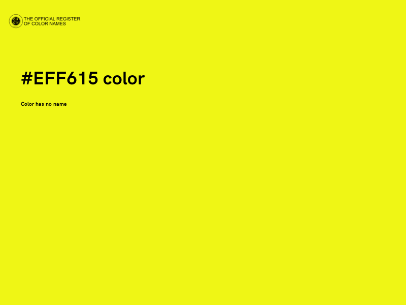 #EFF615 color image