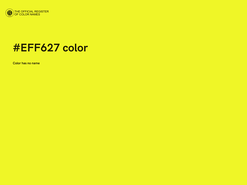 #EFF627 color image