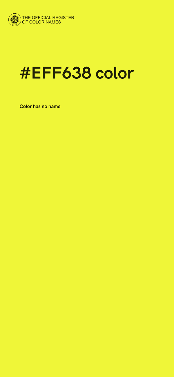 #EFF638 color image
