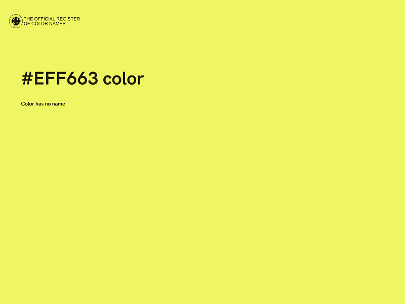 #EFF663 color image