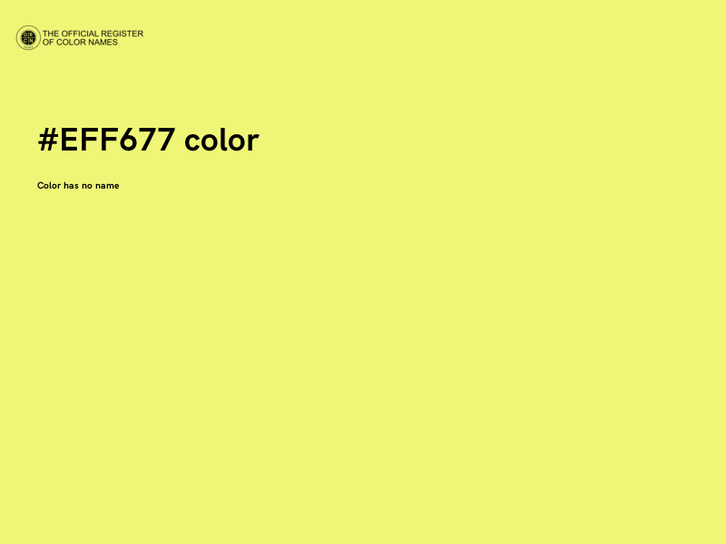 #EFF677 color image