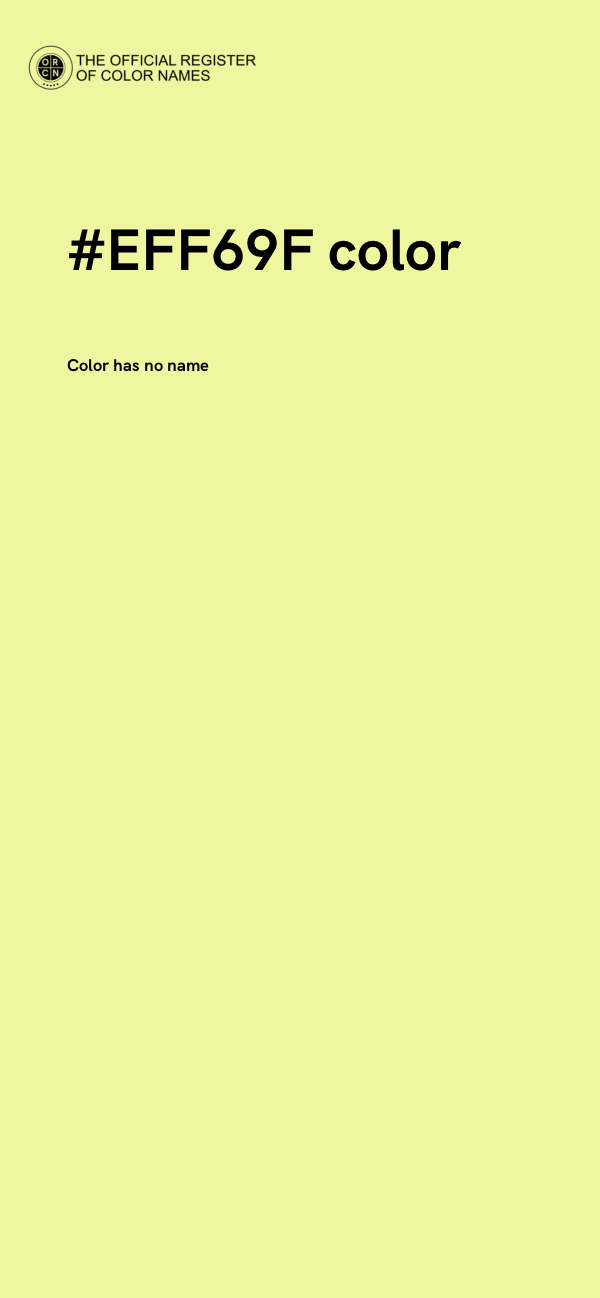 #EFF69F color image