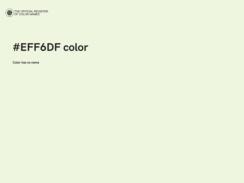 #EFF6DF color image