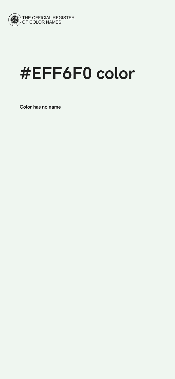 #EFF6F0 color image