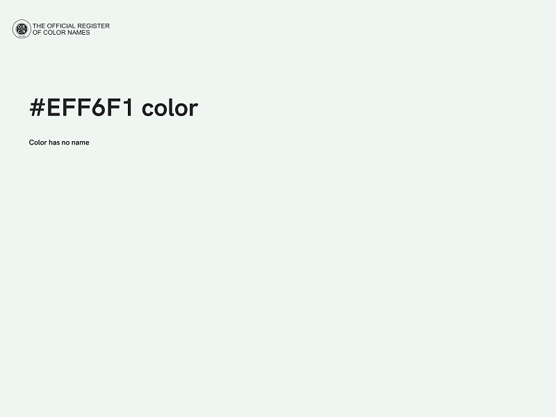 #EFF6F1 color image