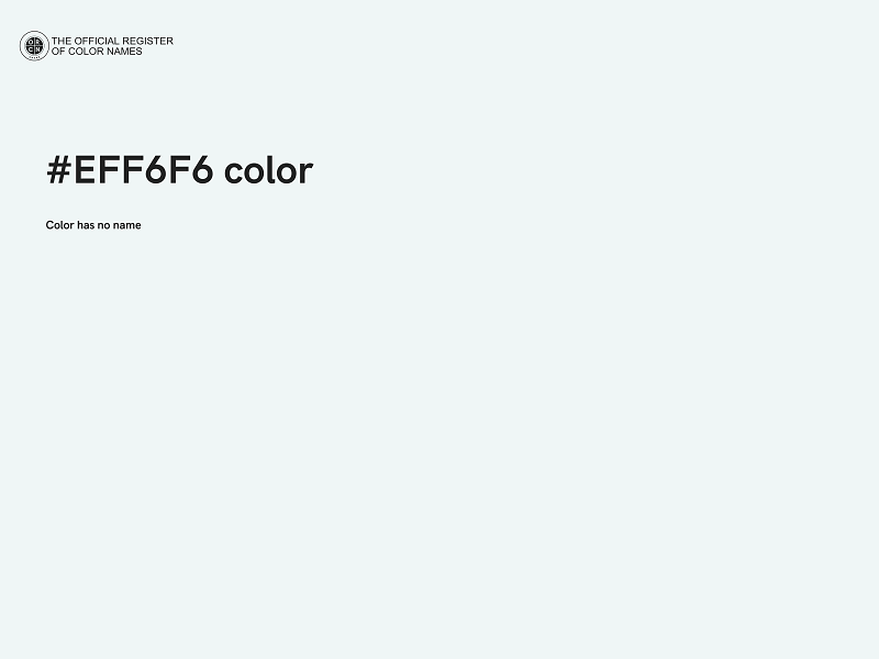 #EFF6F6 color image