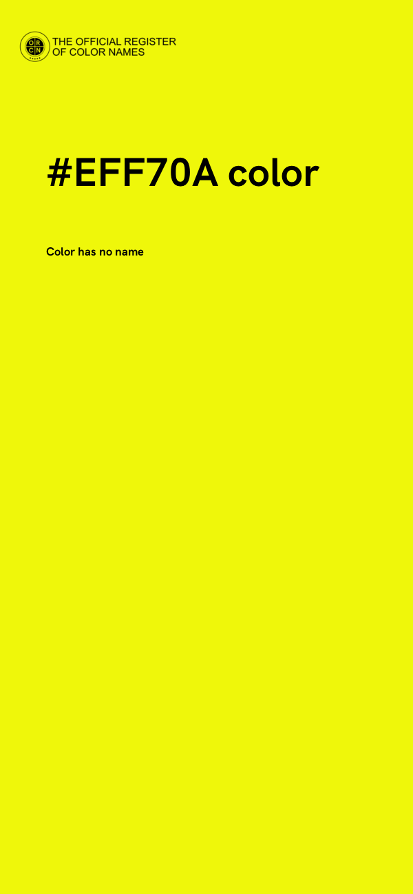 #EFF70A color image