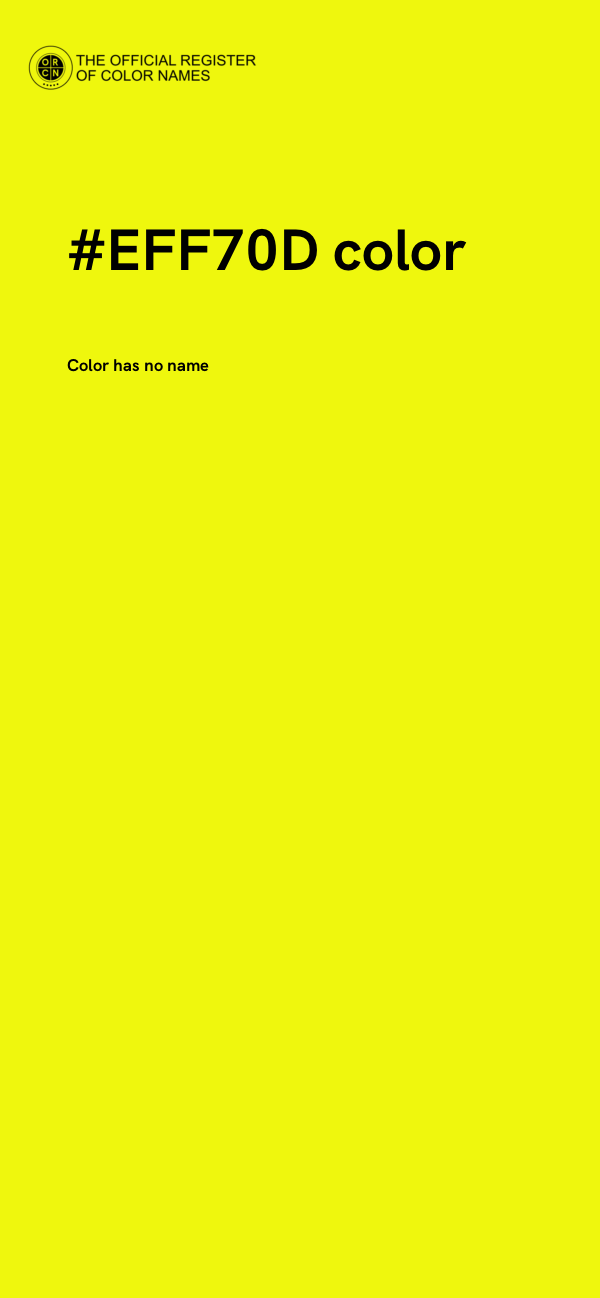 #EFF70D color image