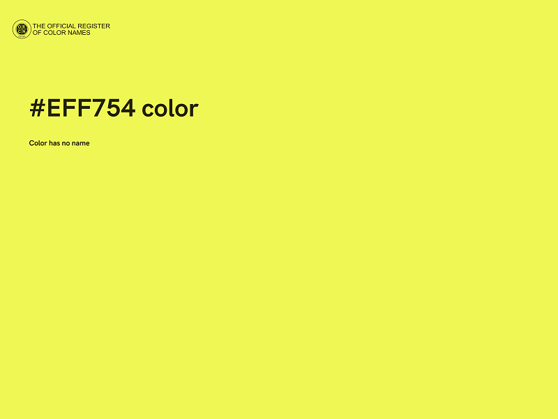 #EFF754 color image