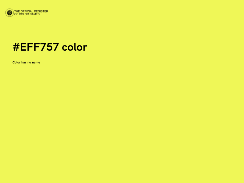 #EFF757 color image
