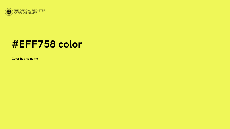 #EFF758 color image