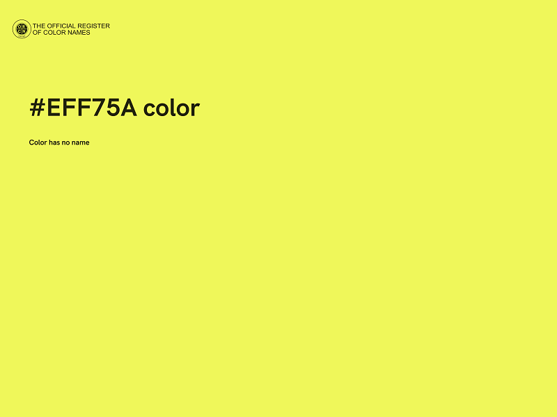 #EFF75A color image