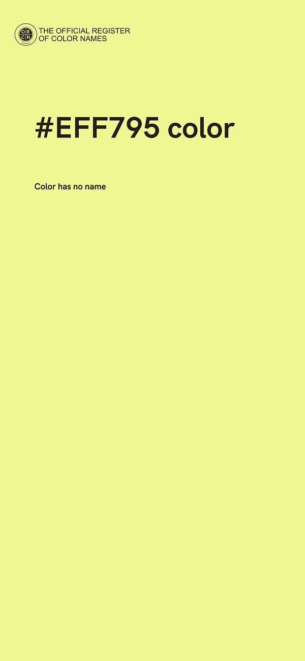 #EFF795 color image