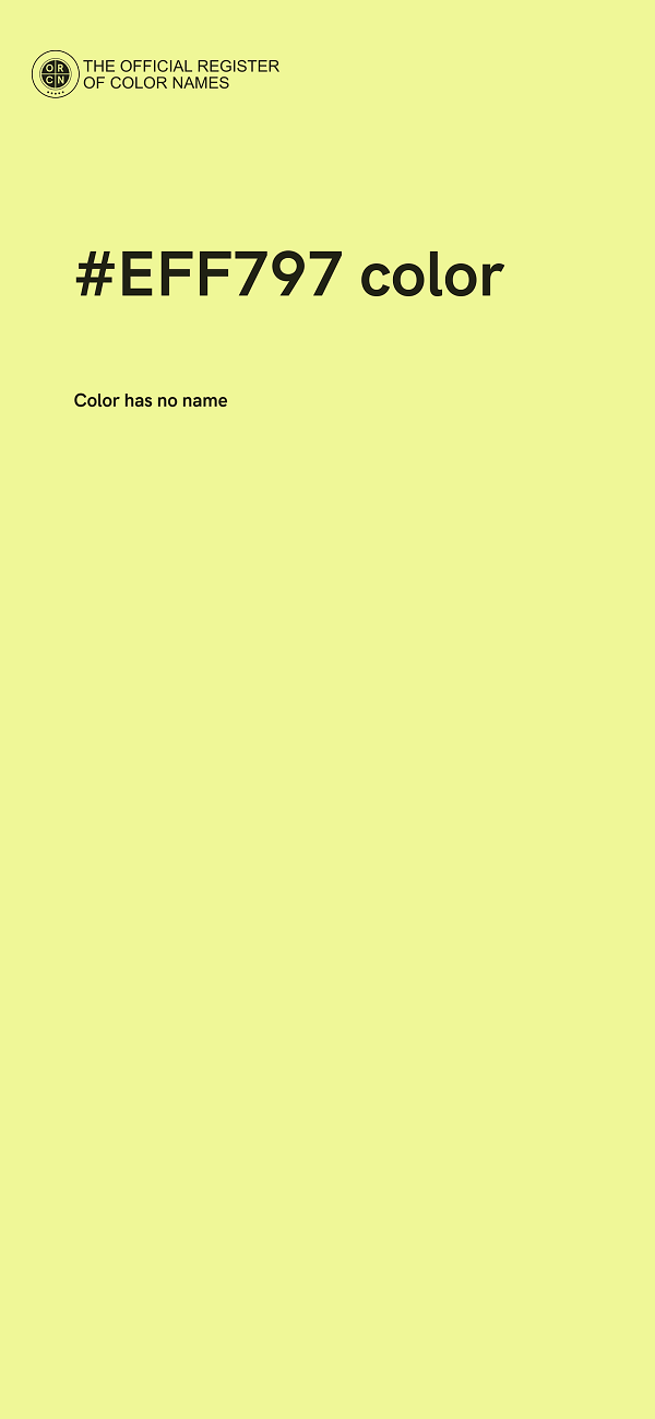 #EFF797 color image