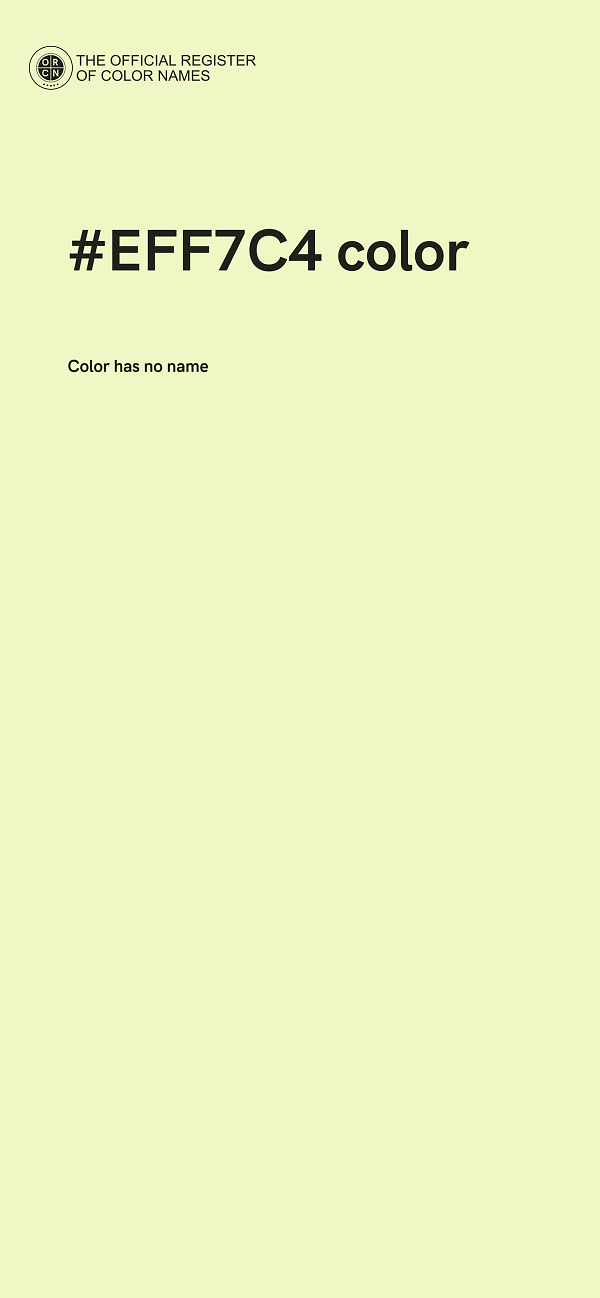 #EFF7C4 color image