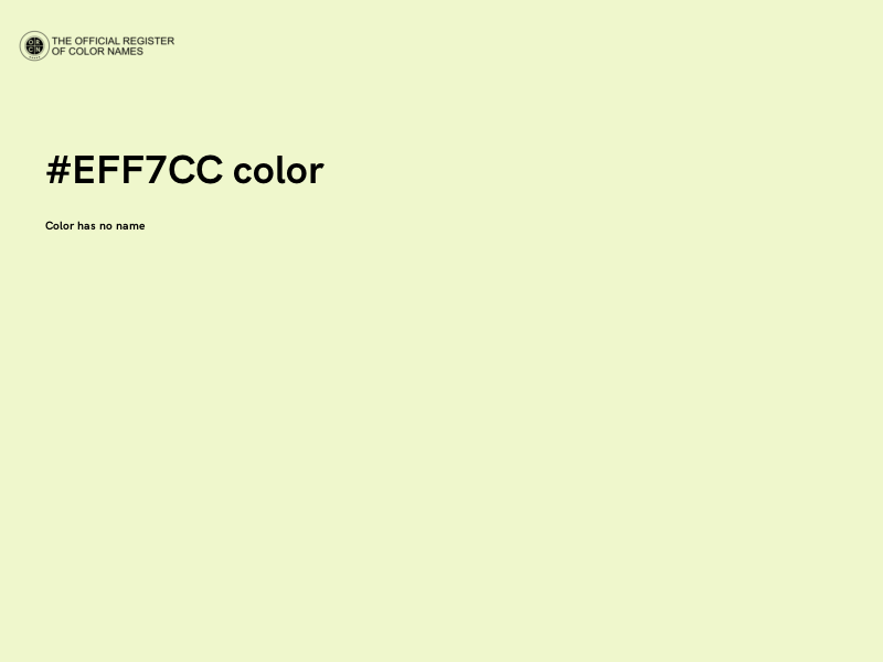 #EFF7CC color image