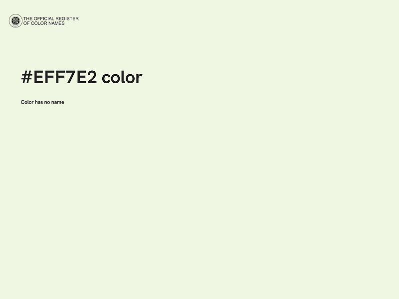 #EFF7E2 color image