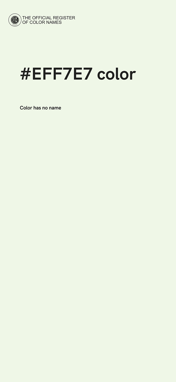 #EFF7E7 color image