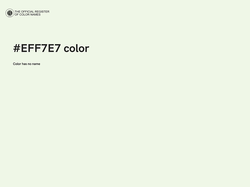 #EFF7E7 color image