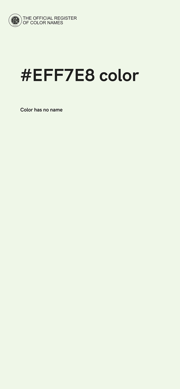#EFF7E8 color image