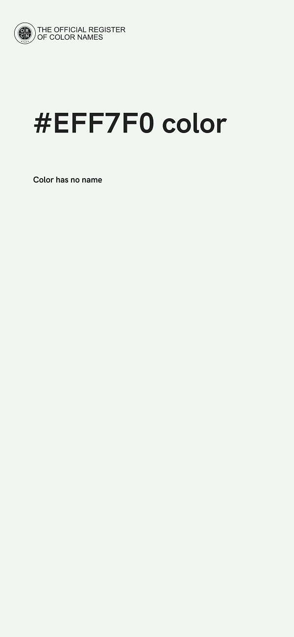 #EFF7F0 color image