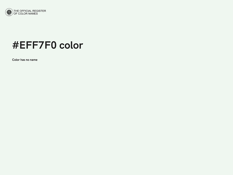 #EFF7F0 color image