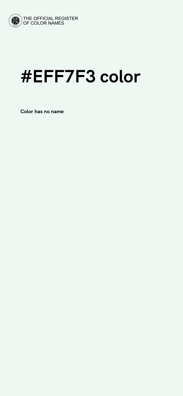 #EFF7F3 color image