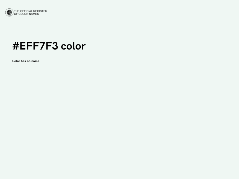 #EFF7F3 color image