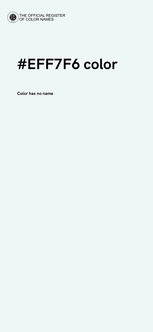 #EFF7F6 color image