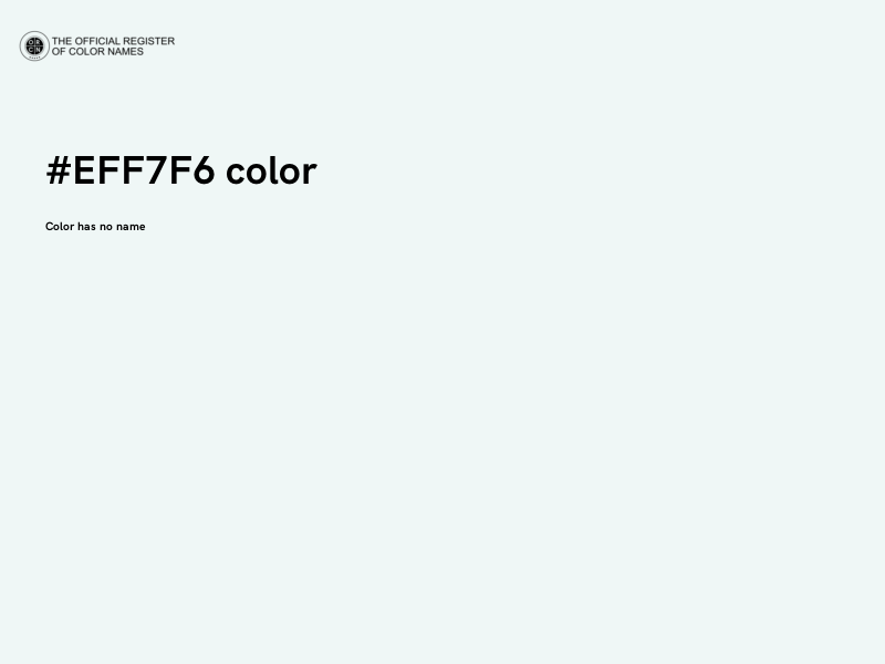 #EFF7F6 color image
