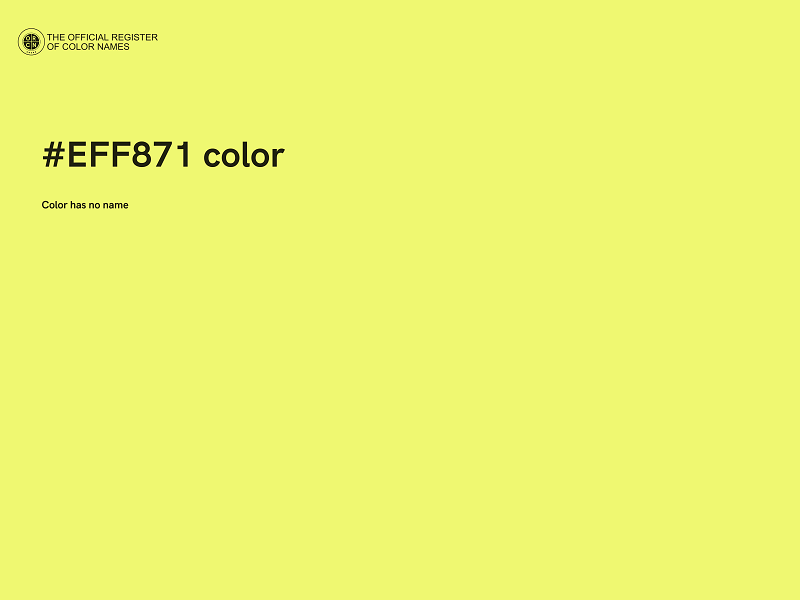 #EFF871 color image