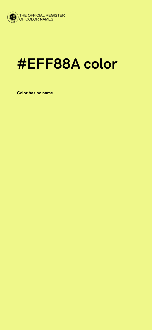 #EFF88A color image