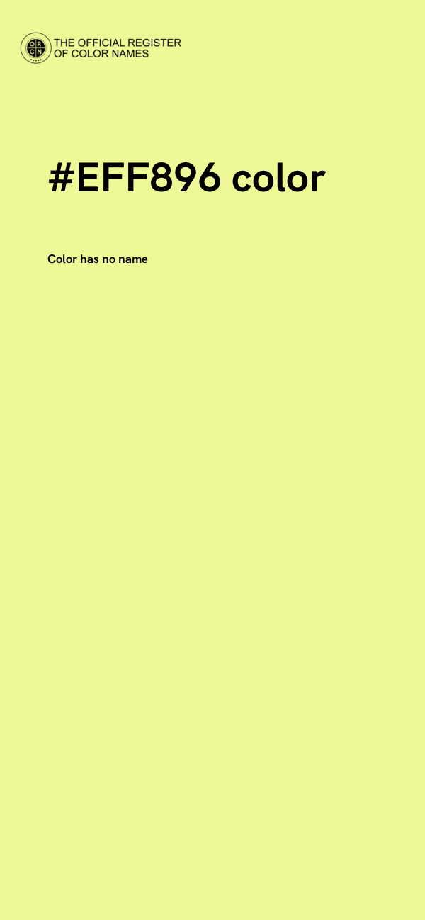 #EFF896 color image