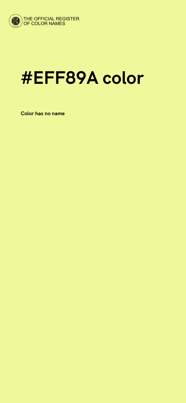 #EFF89A color image